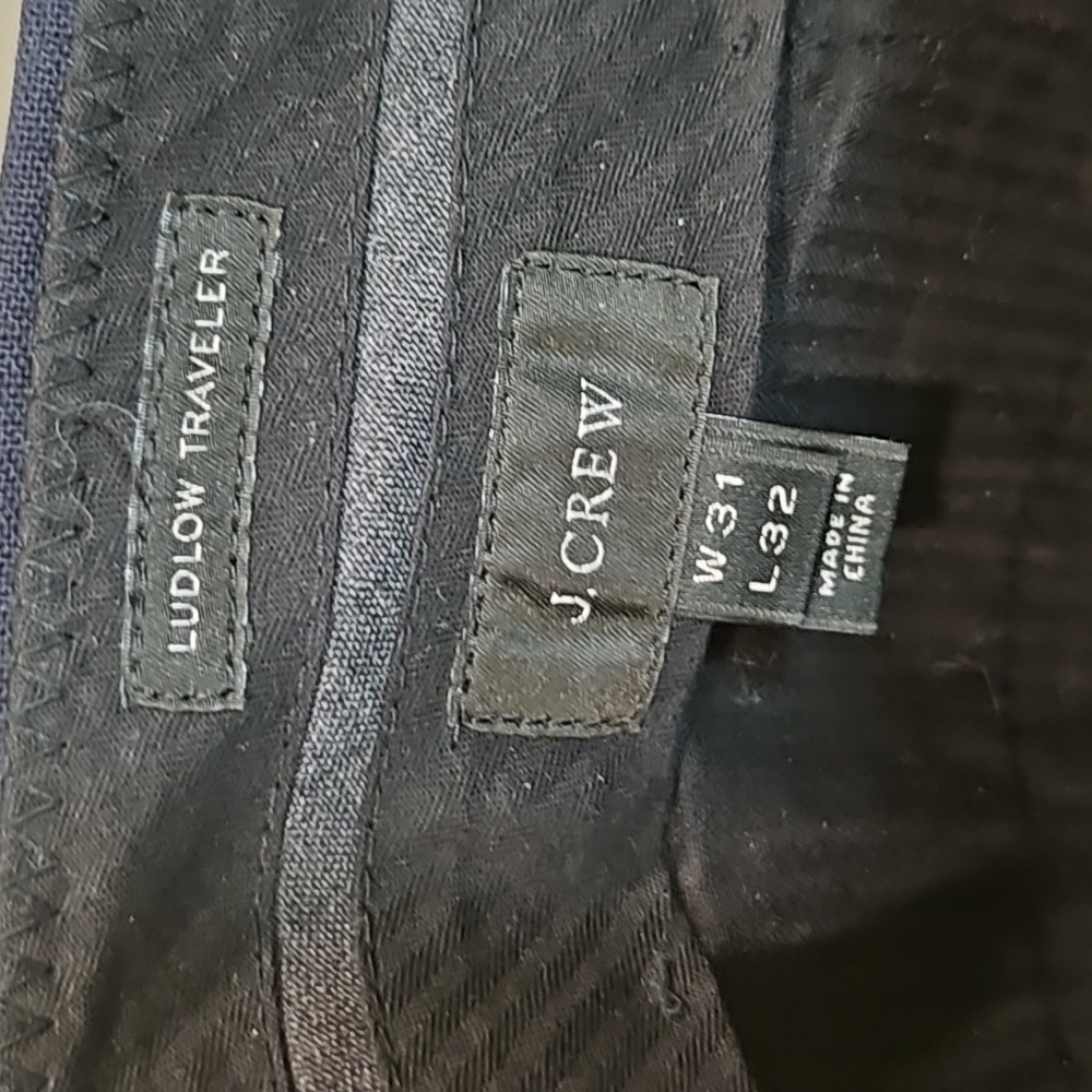 J crew mens dress pants ludlow 31x32 euc blue wool